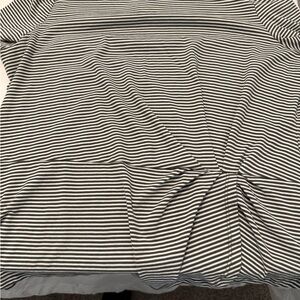 Liz Claiborne Olive Green and White Striped Shirt